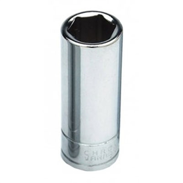 Performance Tool Chrome Spark Plug Socket, 1/2" Drive, 13/16", 6 Point, Deep W32163